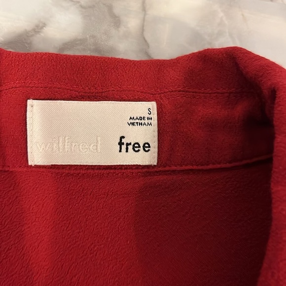 WILFRED FREE Red Button Front Blouse size Small - Picture 9 of 12